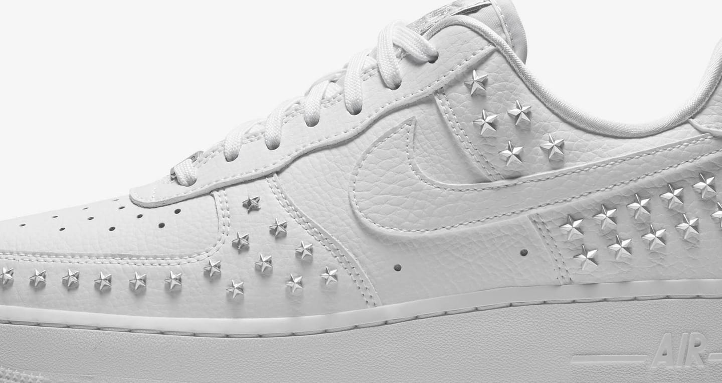 nike air force 1 star studded white