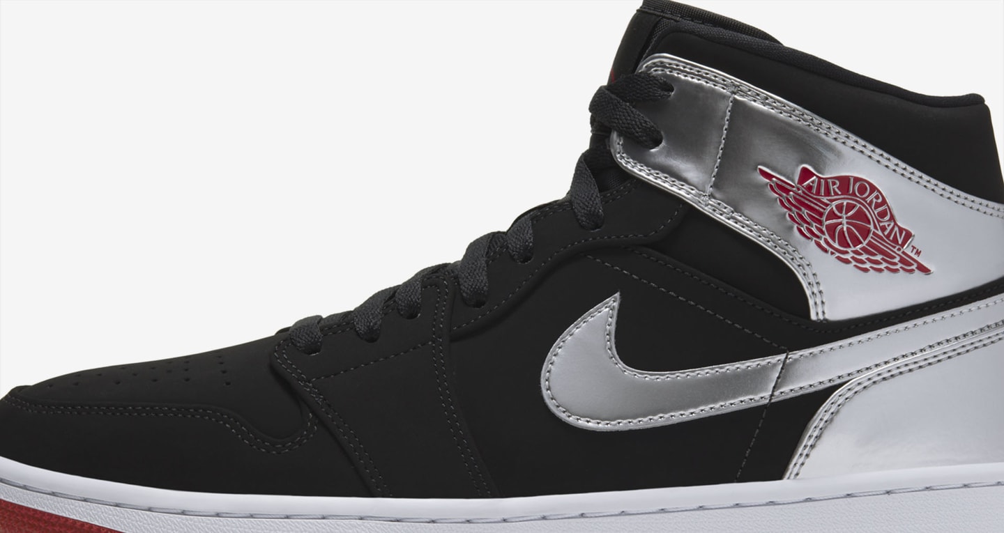 black and silver jordan 1