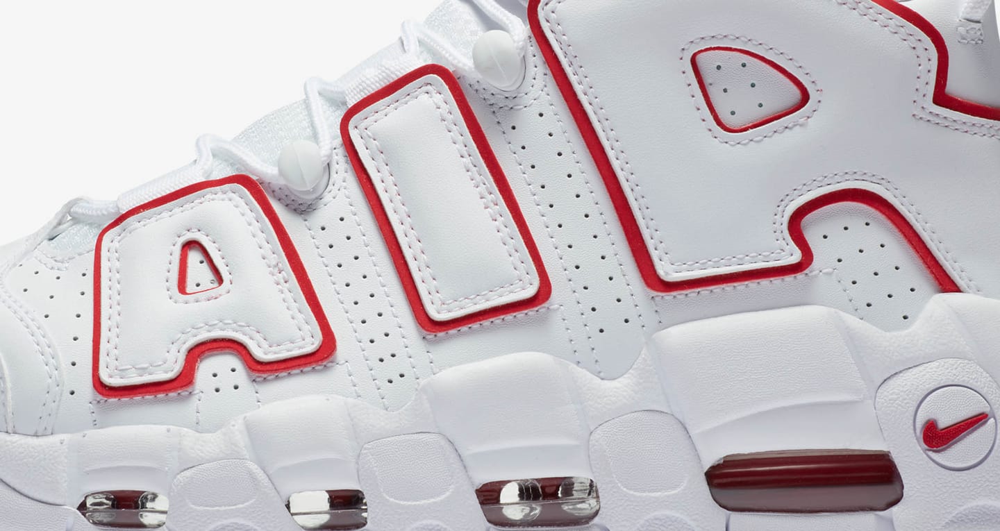 nike air more uptempo white varsity red