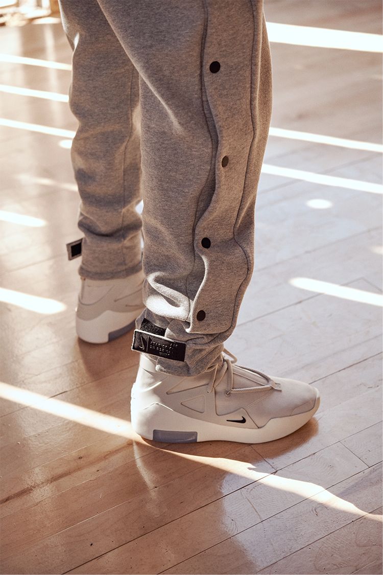 fear of god x nike basketball jacket light cream