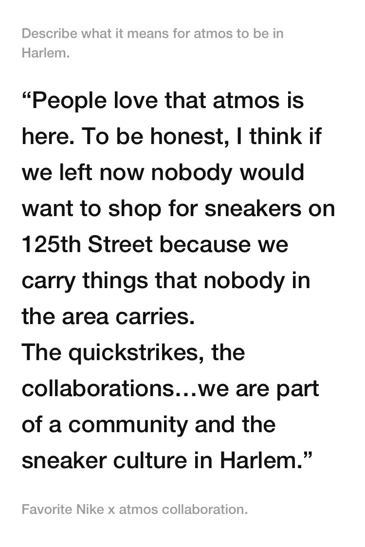 Talking Shop: atmos. Talking Shop: atmos.