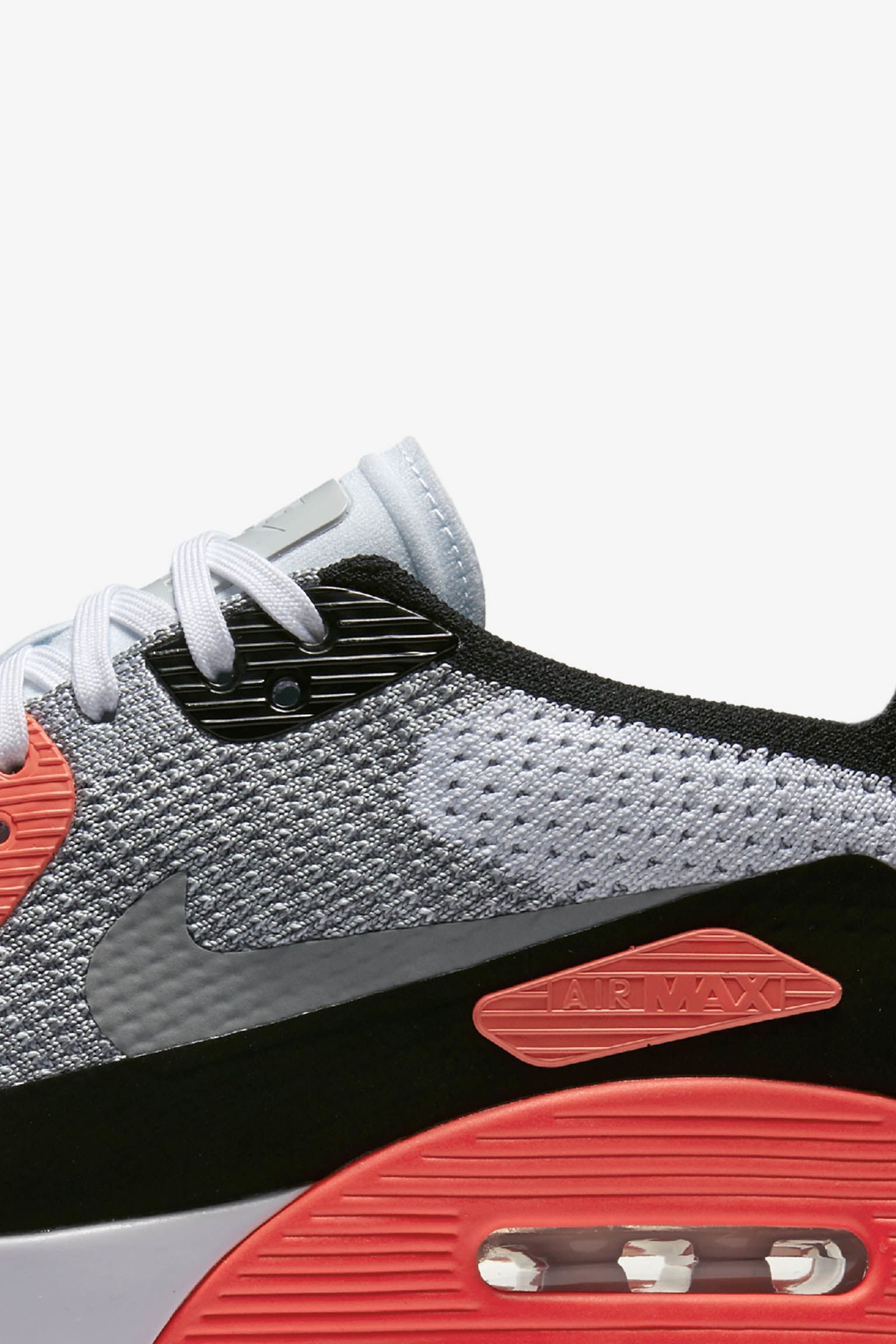 Buty damskie Nike Air Max 90 Ultra 2.0 Flyknit „White & Bright Crimson” Buty damskie Nike Air Max 90 Ultra 2.0 Flyknit „White & Bright Crimson”