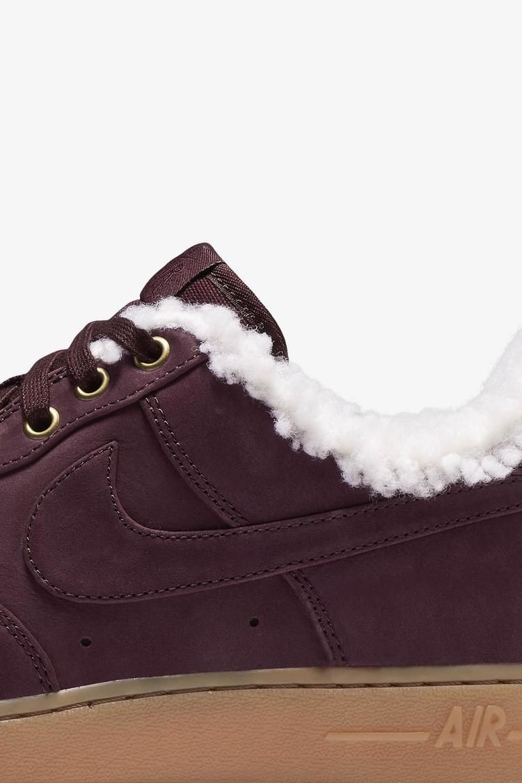 Nike Air Force 1 Premium Winter 'Burgundy Crush & Gum Light Brown' Release Date Nike Air Force 1 Premium Winter 'Burgundy Crush & Gum Light Brown' Release Date