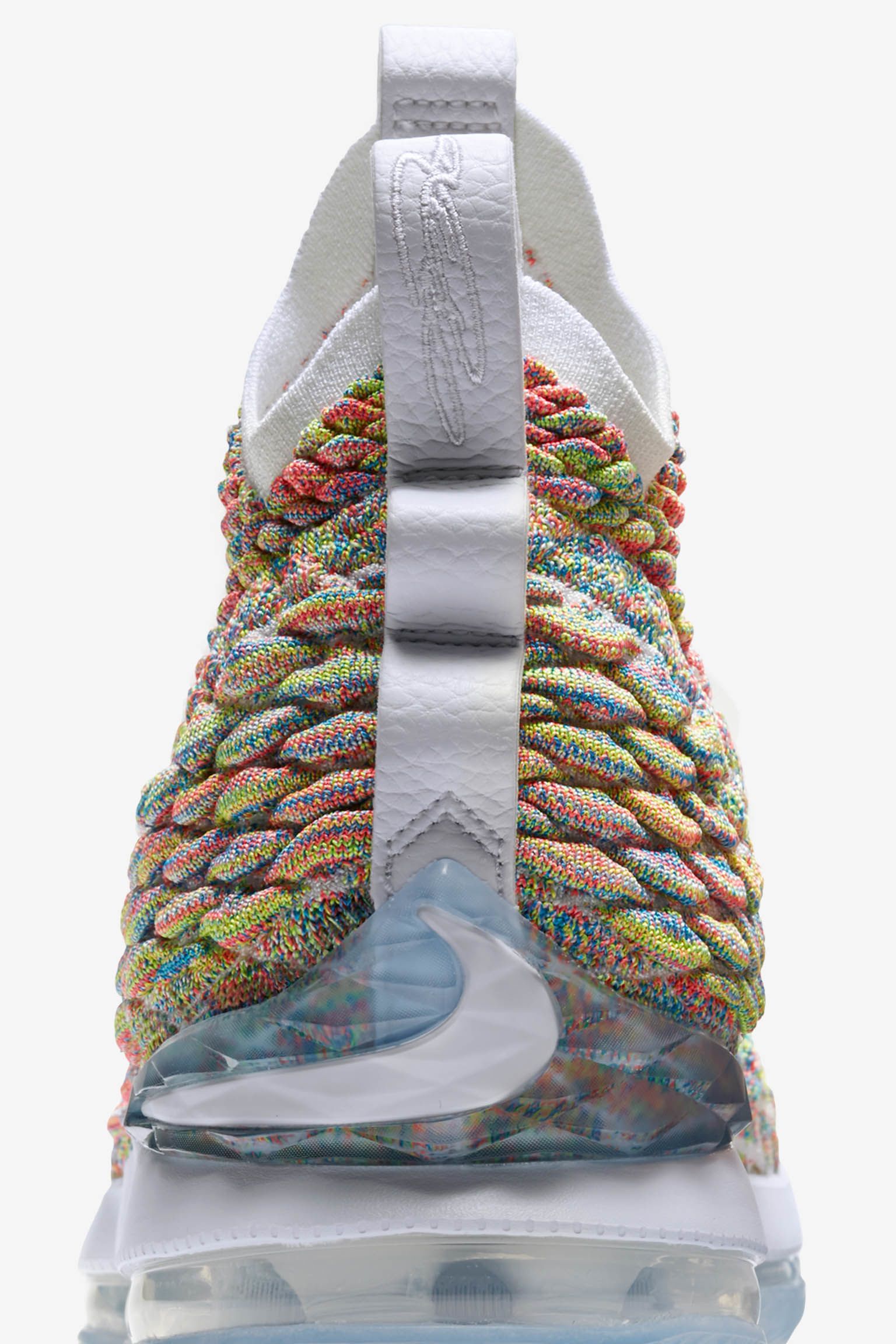 lebron 15 multicolor white