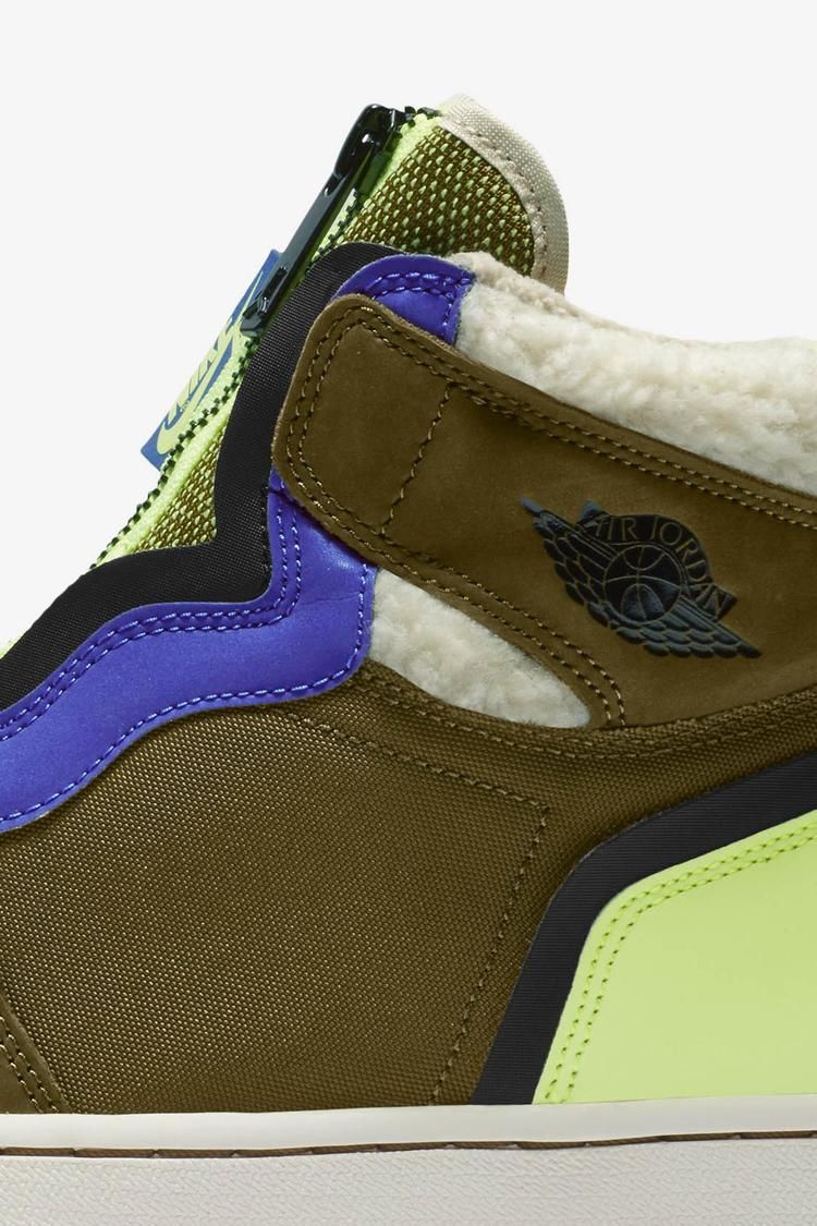Women's Air Jordan 1 High Zip 'Olive Flak & Volt Glow & Beach' Release Date Women's Air Jordan 1 High Zip 'Olive Flak & Volt Glow & Beach' Release Date