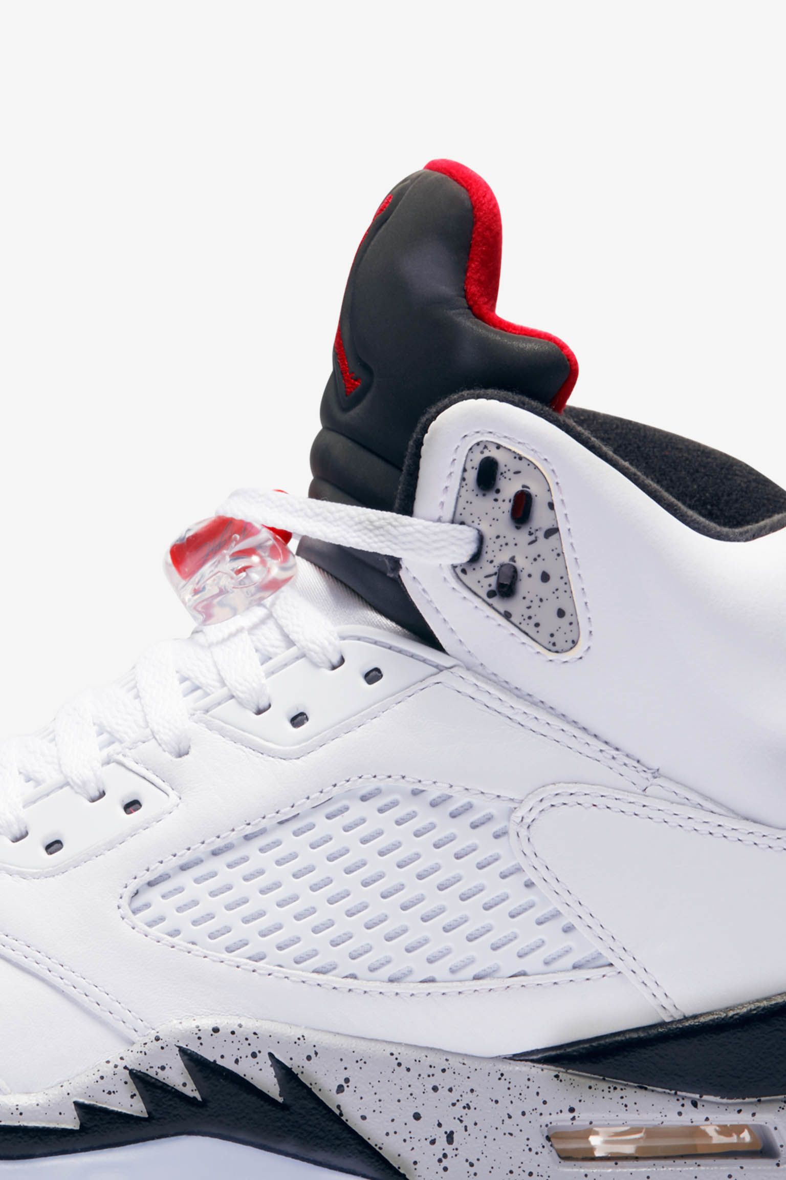 Air Jordan 5 Retro 'White & Black & University Red ...