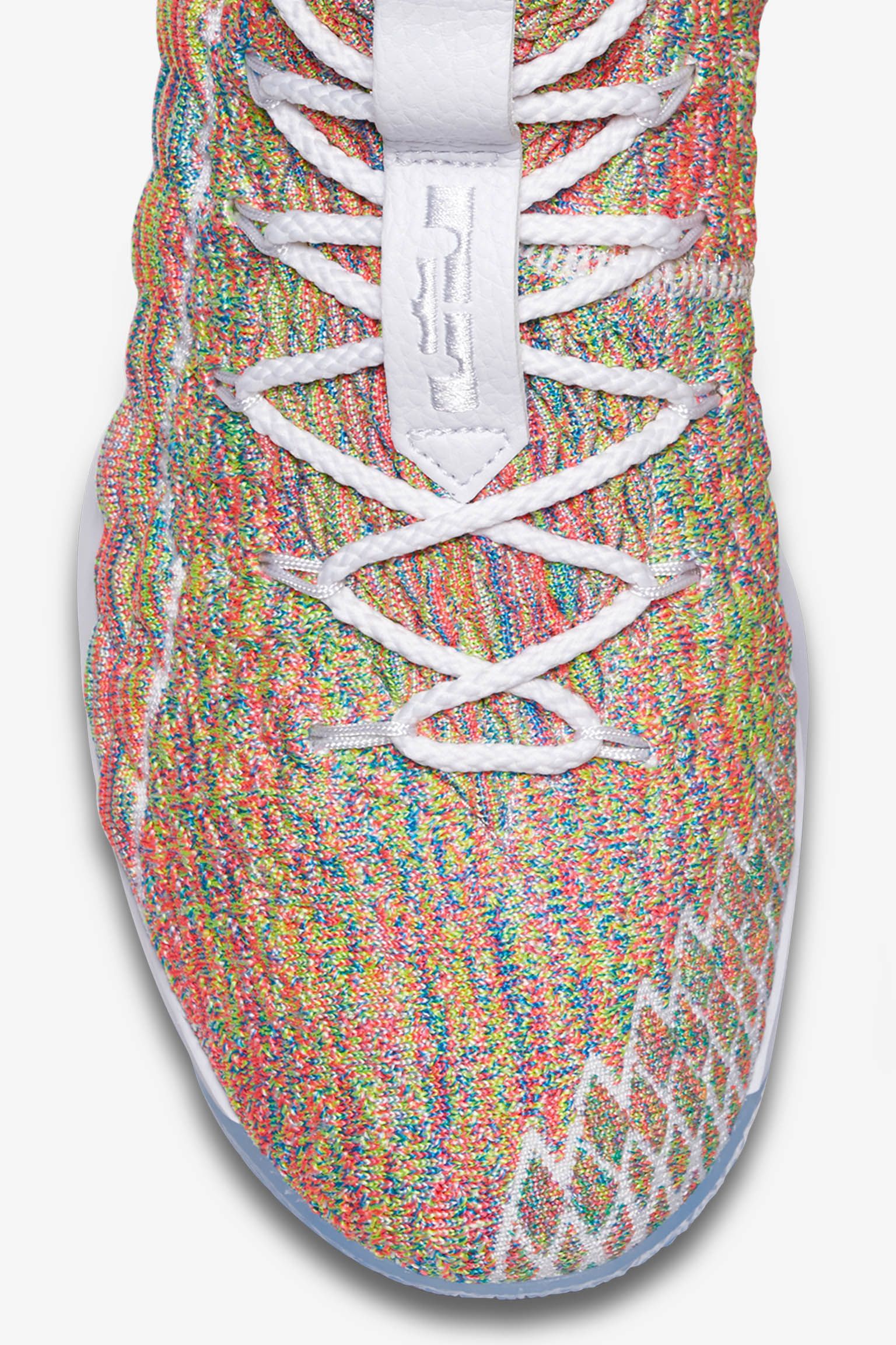 lebron 15 multicolor white