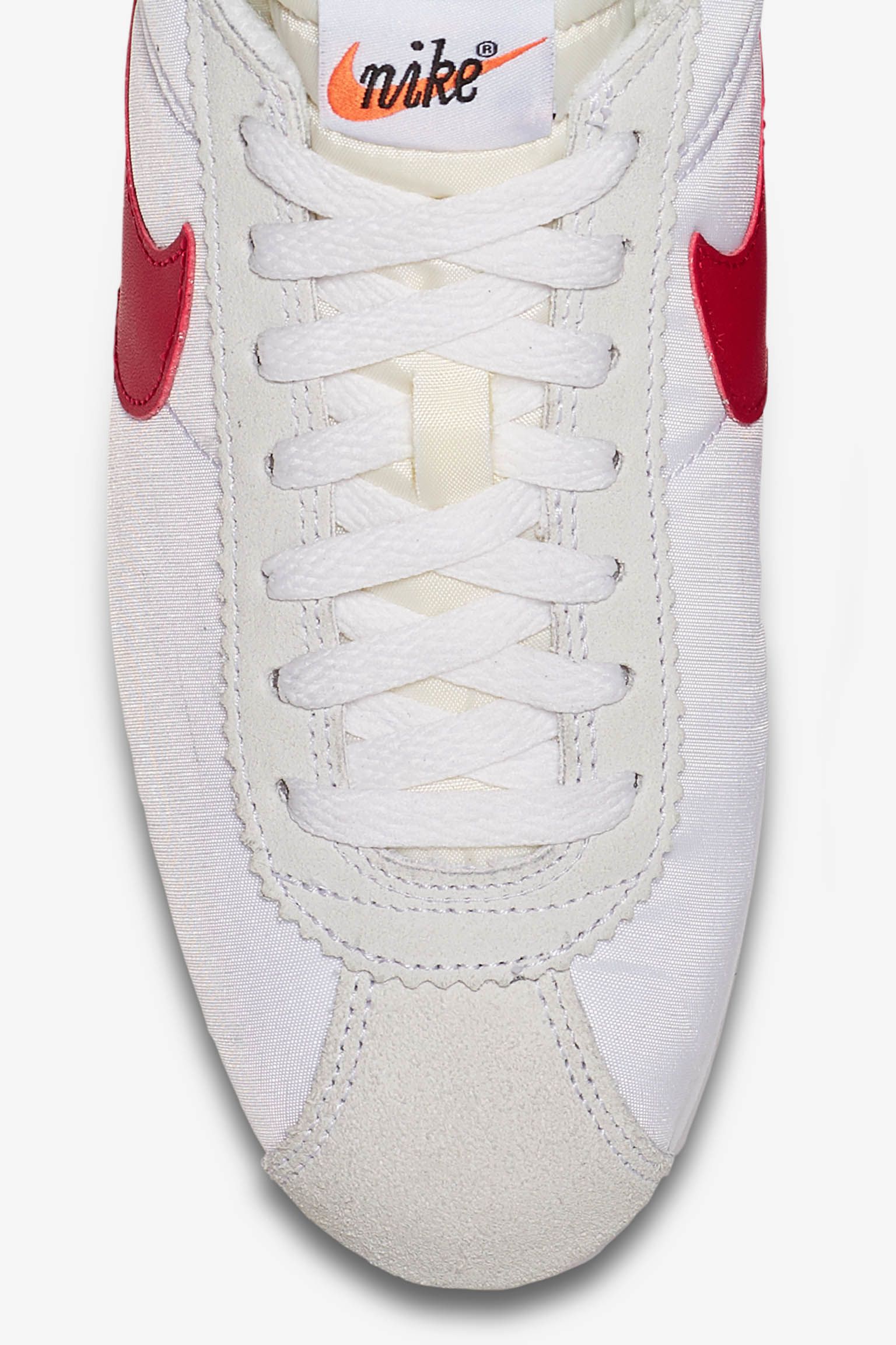 cortez nike white and red