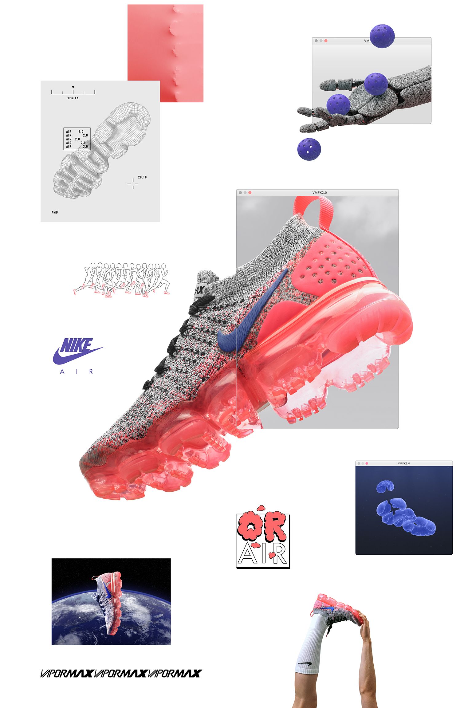 Nike Women's Air Vapormax Flyknit 2 'Ultramarine & Hot Punch' Release Date Nike Women's Air Vapormax Flyknit 2 'Ultramarine & Hot Punch' Release Date