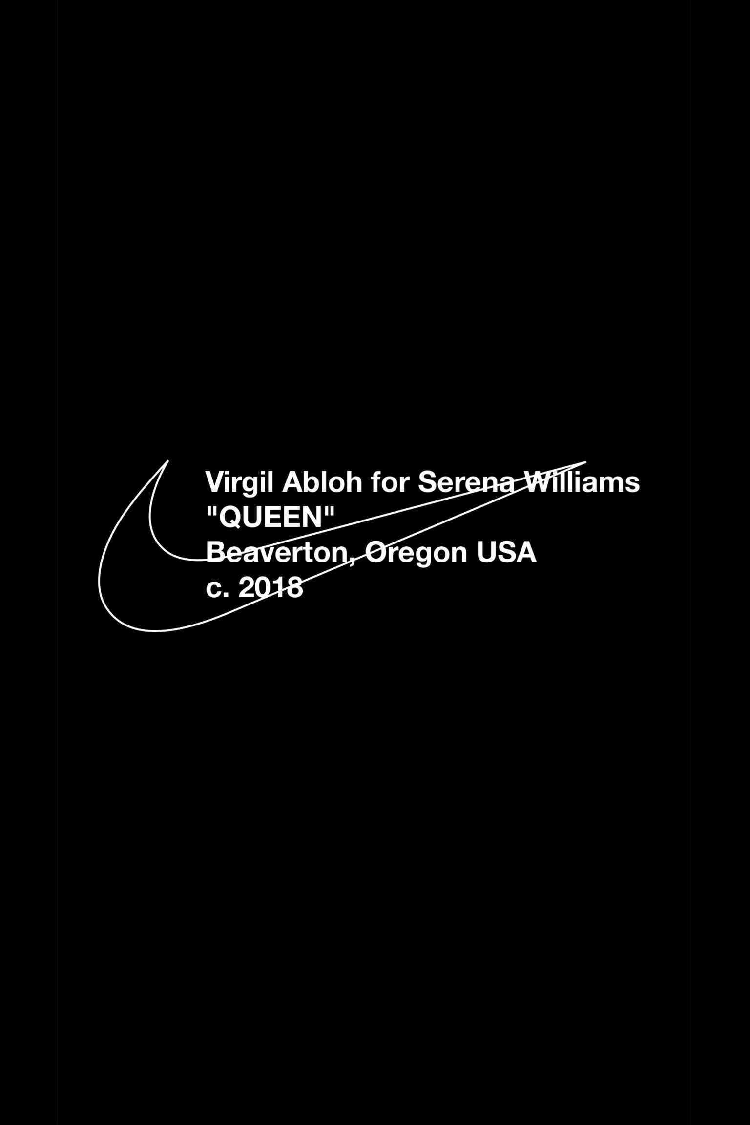 Nike x Virgil Abloh for Serena Williams: "Queen" Colelction Nike x Virgil Abloh for Serena Williams: "Queen" Colelction