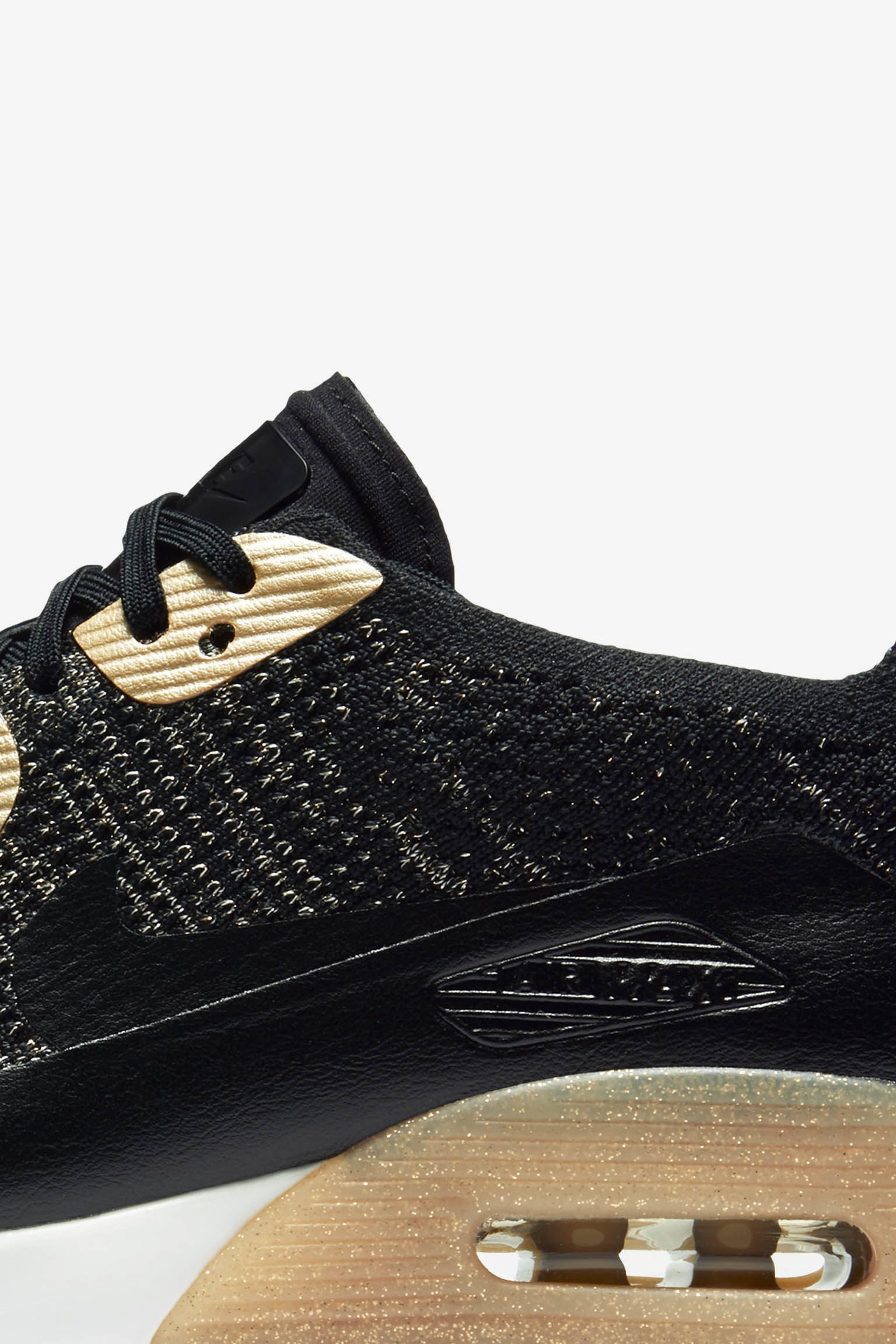 Nike Air Max 90 Ultra 2.0 Flyknit Metallic « Black & Metallic Gold » pour Femme Nike Air Max 90 Ultra 2.0 Flyknit Metallic « Black & Metallic Gold » pour Femme