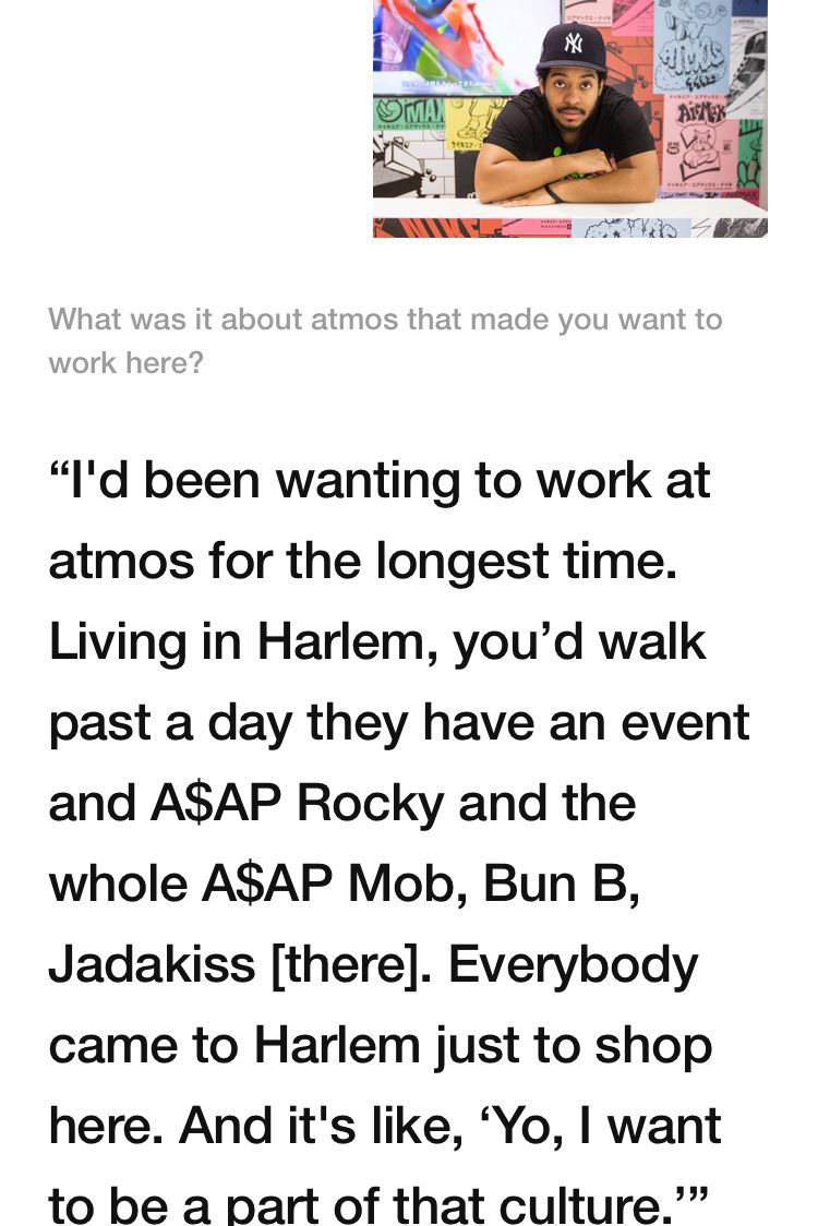 Talking Shop: atmos. Talking Shop: atmos.