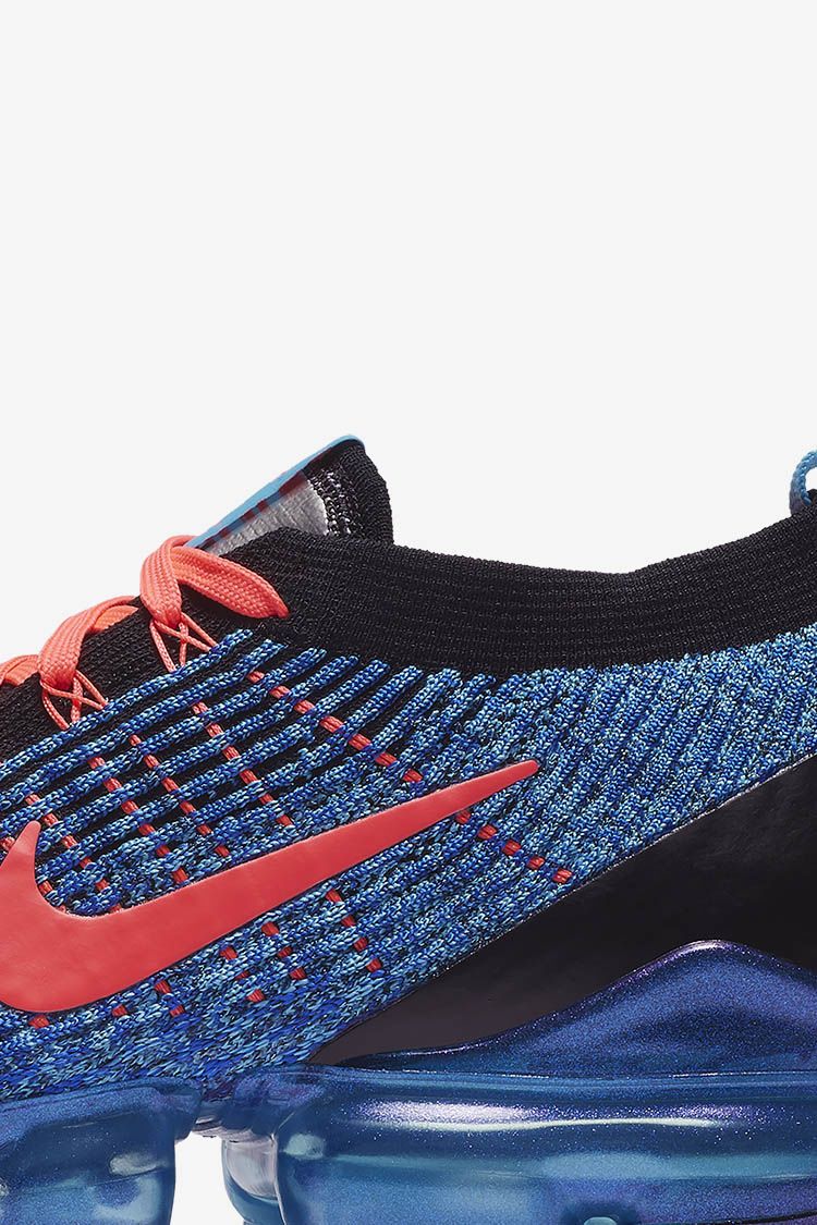 Nike Air VaporMax Flyknit 3 'Blue Fury & Flash Crimson' Release Date Nike Air VaporMax Flyknit 3 'Blue Fury & Flash Crimson' Release Date