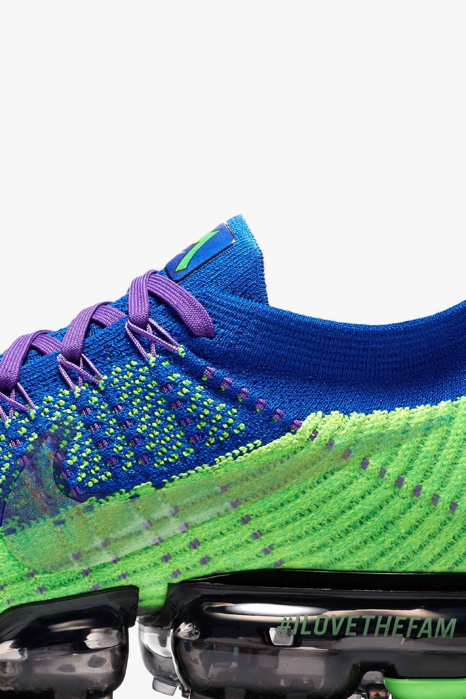 blue and green nike vapormax