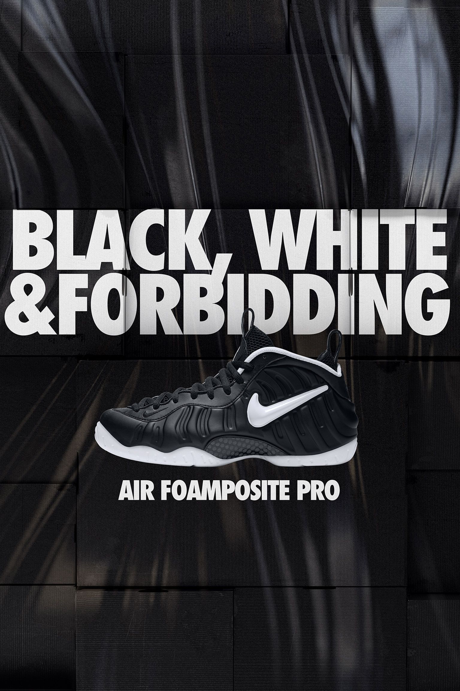 black and white nike foams