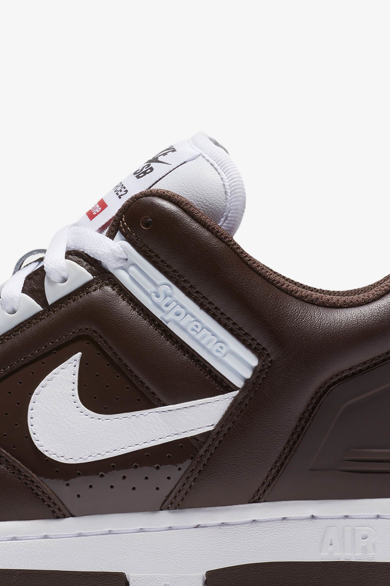 Nike SB AF2 Low Supreme 'Baroque Brown'. Nike⁠+ SNKRS