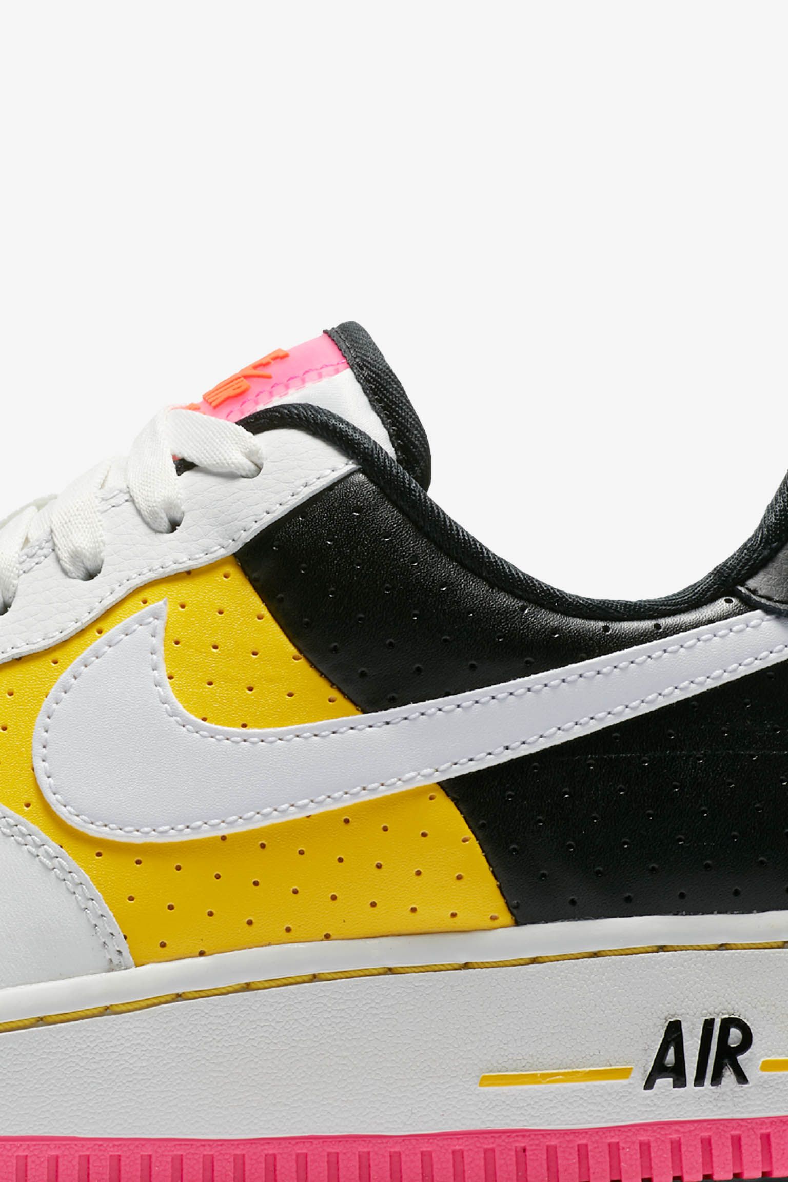 air forces with yellow laces