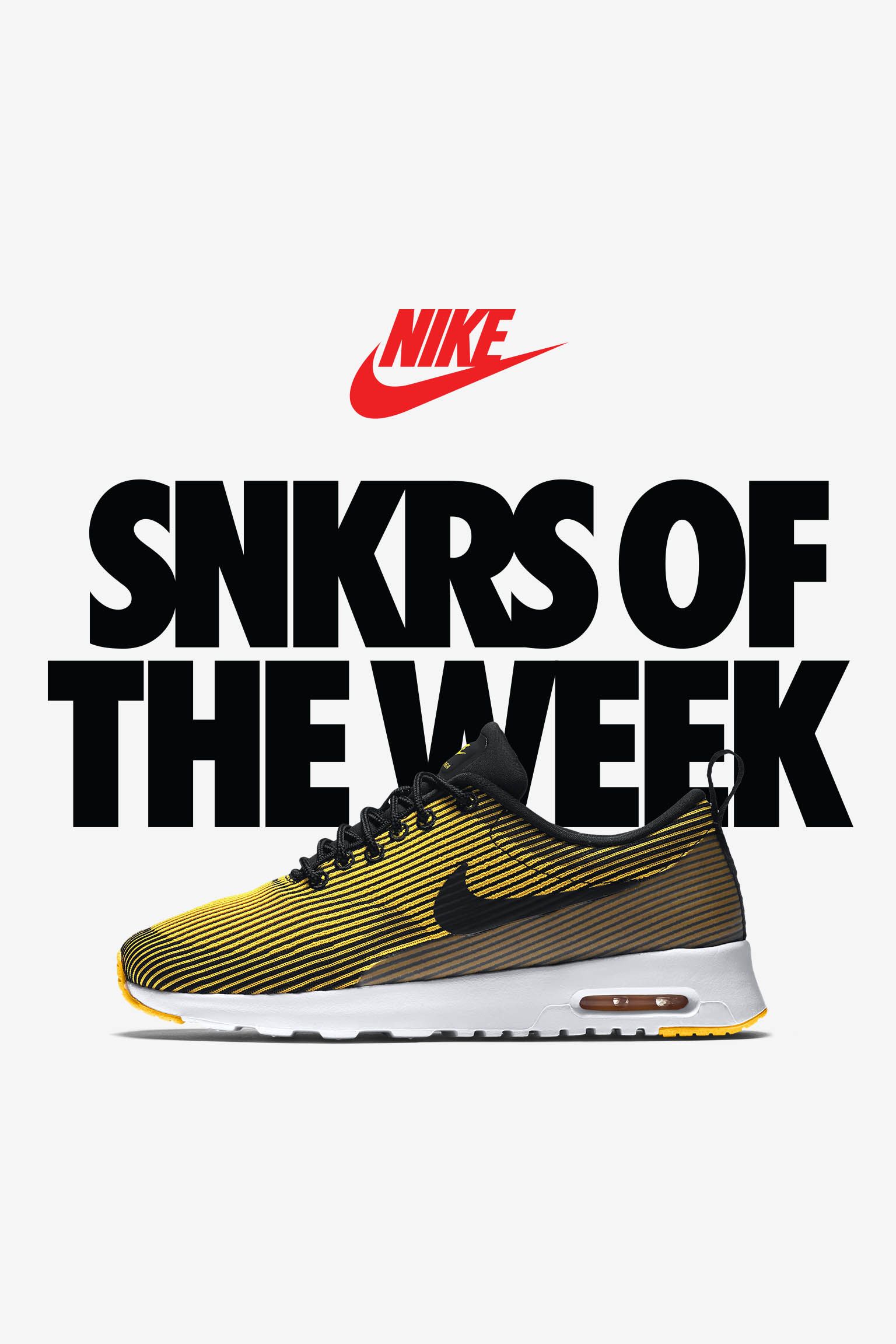 Women's Nike Air Max Thea Jacquard 'Varsity Maize & Black' Women's Nike Air Max Thea Jacquard 'Varsity Maize & Black'