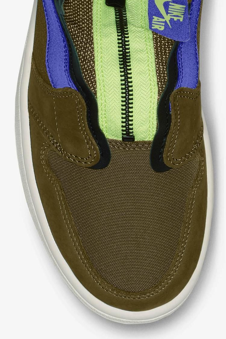 Women's Air Jordan 1 High Zip 'Olive Flak & Volt Glow & Beach' Release Date Women's Air Jordan 1 High Zip 'Olive Flak & Volt Glow & Beach' Release Date