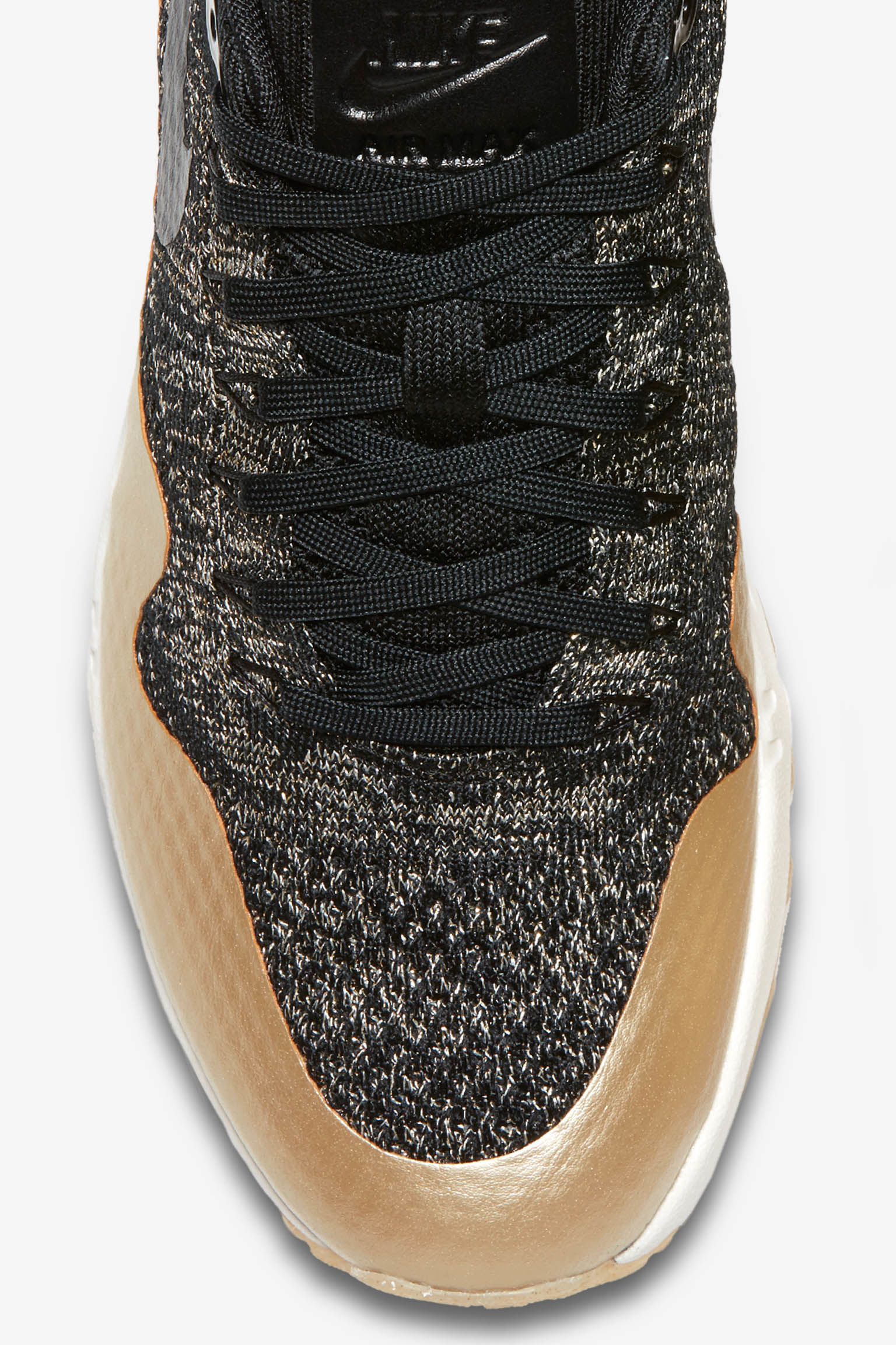 Buty damskie Nike Air Max 1 Ultra 2.0 Flyknit Metallic „Black & Metallic Gold” Buty damskie Nike Air Max 1 Ultra 2.0 Flyknit Metallic „Black & Metallic Gold”