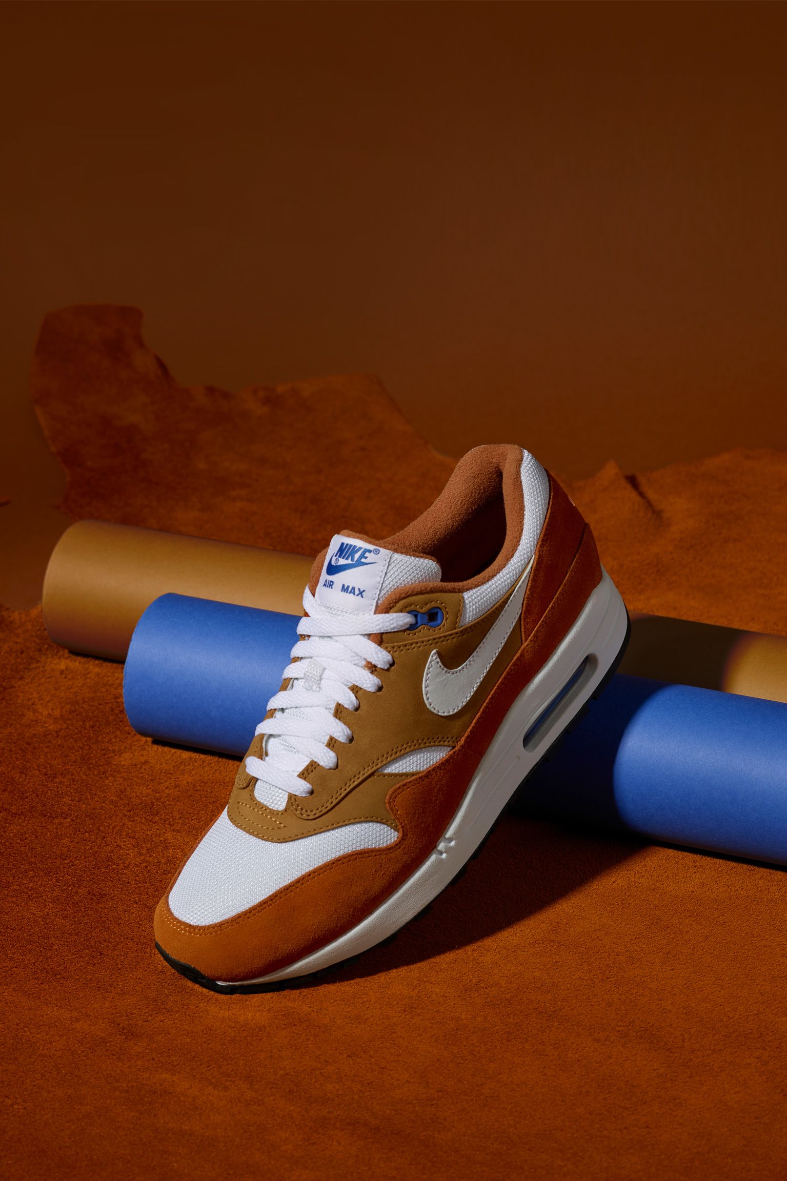 nike air max 1 premium retro dark curry white & blue nz nike air max 1 premium retro dark curry white & blue nz