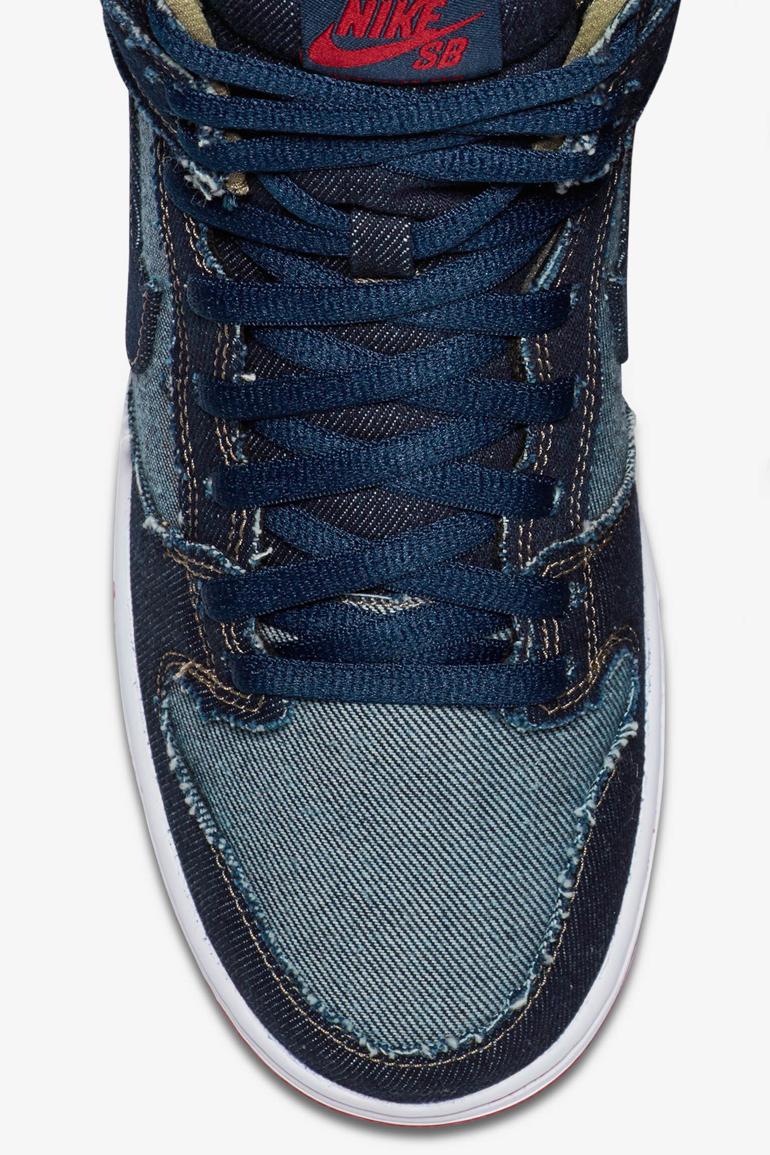 nike sb dunk high reese denim