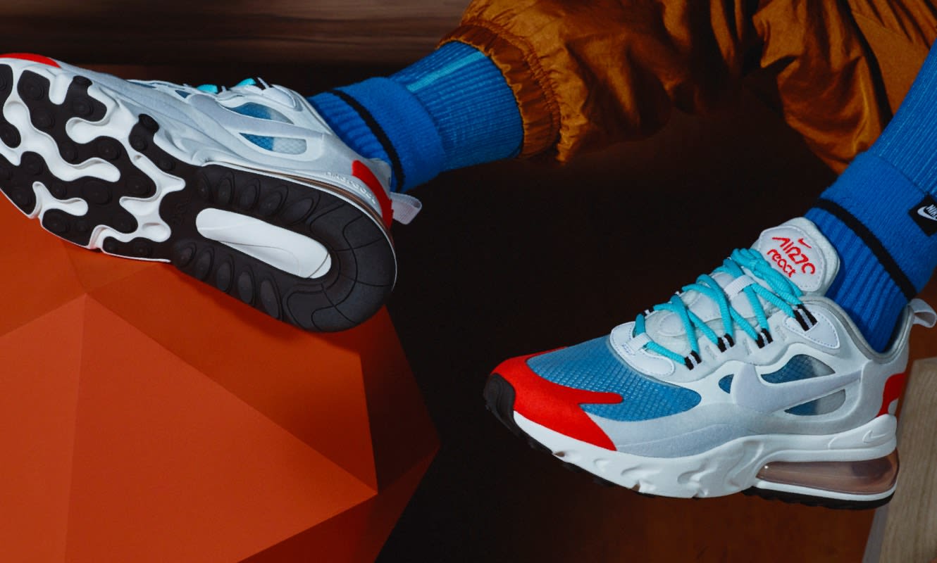 nike air max 270 react light beige chalk/summit white/team orange/platinum tint nike air max 270 react light beige chalk/summit white/team orange/platinum tint