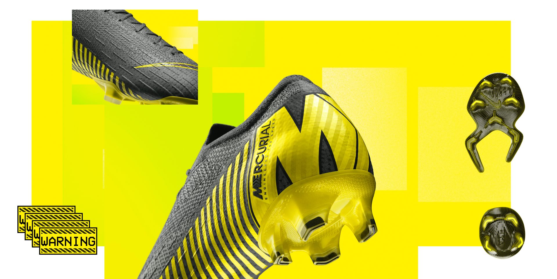 Nike Mercurial Vapor X SG Pro Mens Football Boots, Yellow