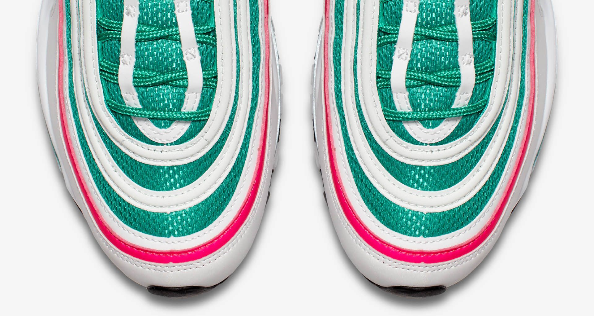 Nike Air Max 97 'White & Kinetic Green & Pink Blast' Release Nike Air Max 97 Kinetic Blast in 2019 | Cheap nike air max