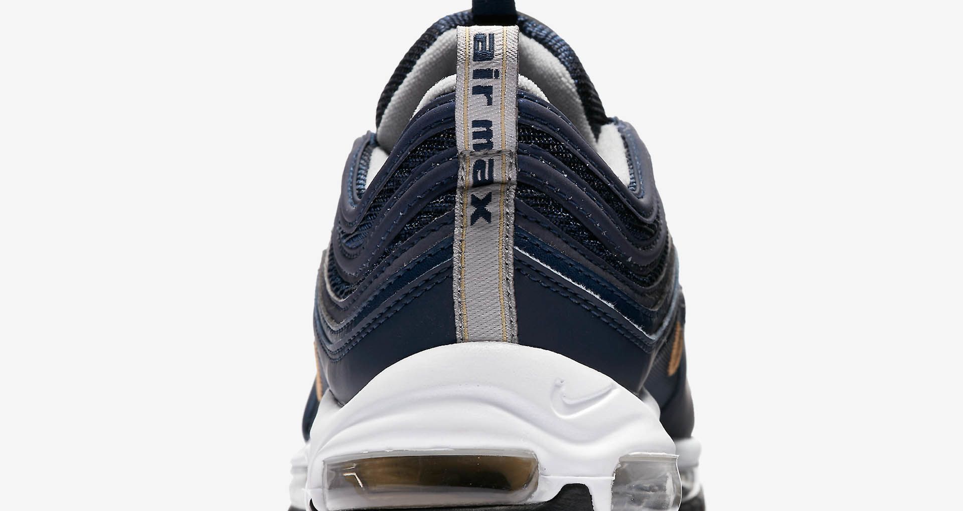 NIKE AIR MAX 97 MIDNIGHT NAVY & METALLIC GOLD, U K NIKE AIR MAX 97 MIDNIGHT NAVY & METALLIC GOLD, U K