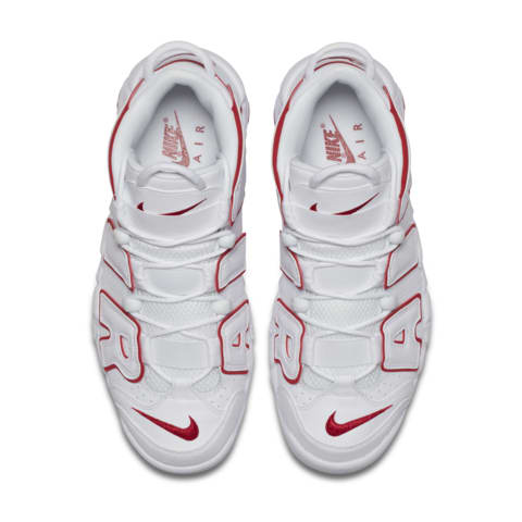 nike air more uptempo white varsity red