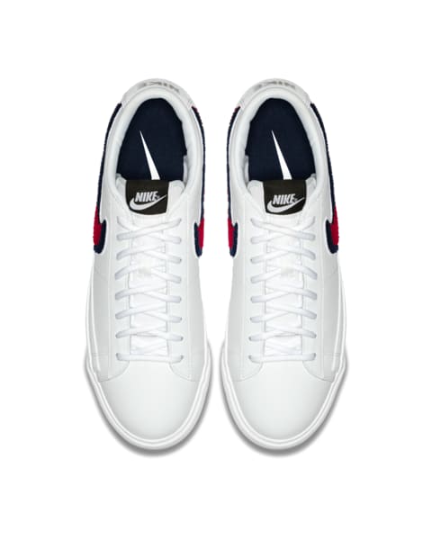 nike blazer low 3d white blue red