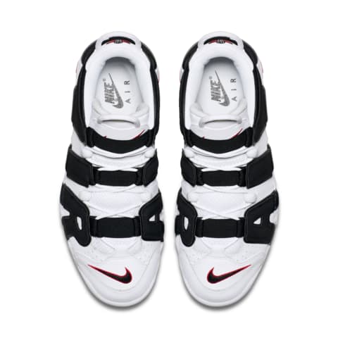 nike uptempo 96 white and red