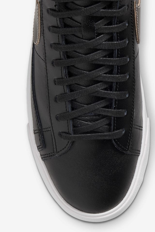 nike blazer mid premium leather black