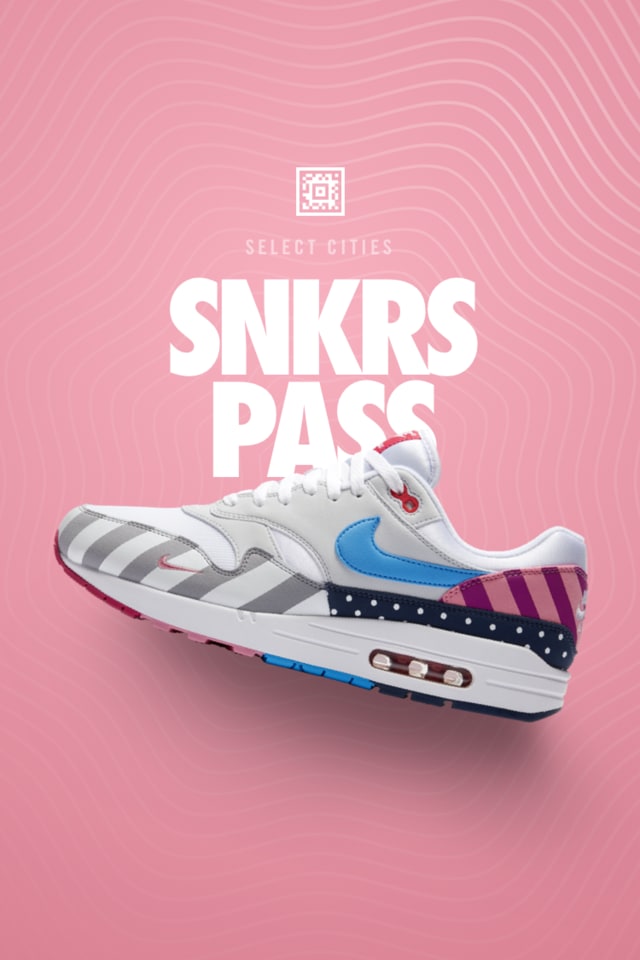 Nike Air Max 1 'Parra' SNKRS Pass 