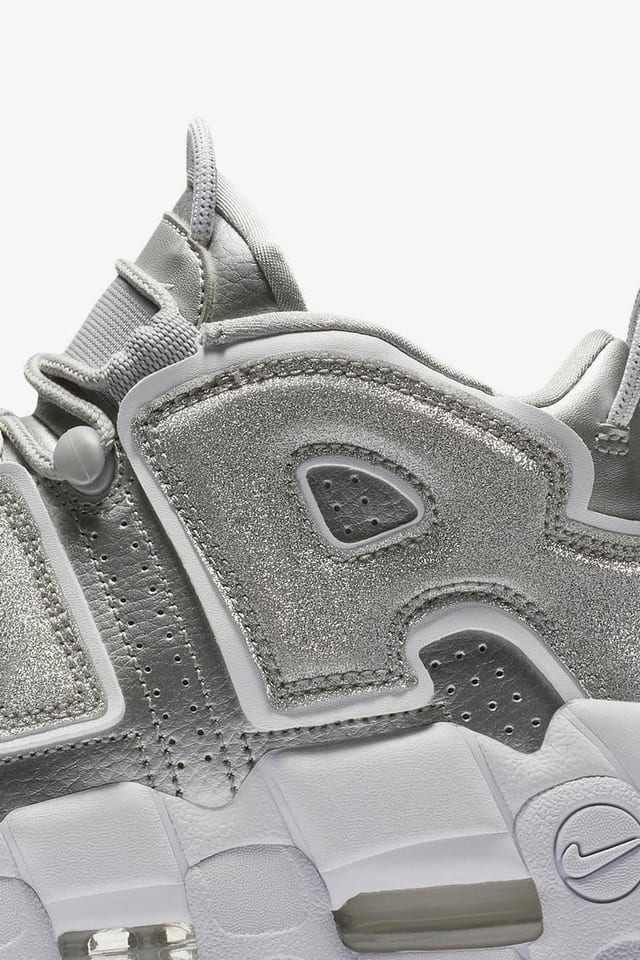 nike air more uptempo metallic silver