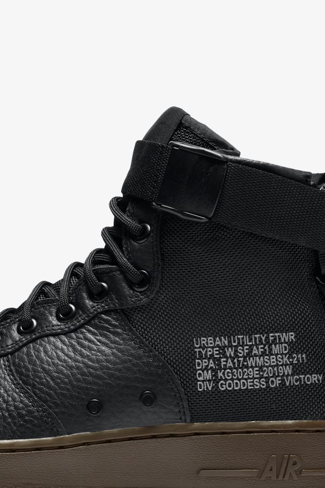 Nike SF AF1 Mid 'Black \u0026amp; Dark Hazel 
