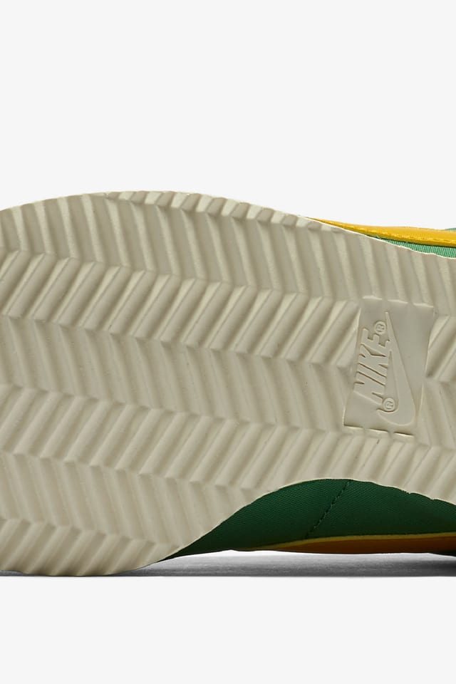 nike cortez green and yellow