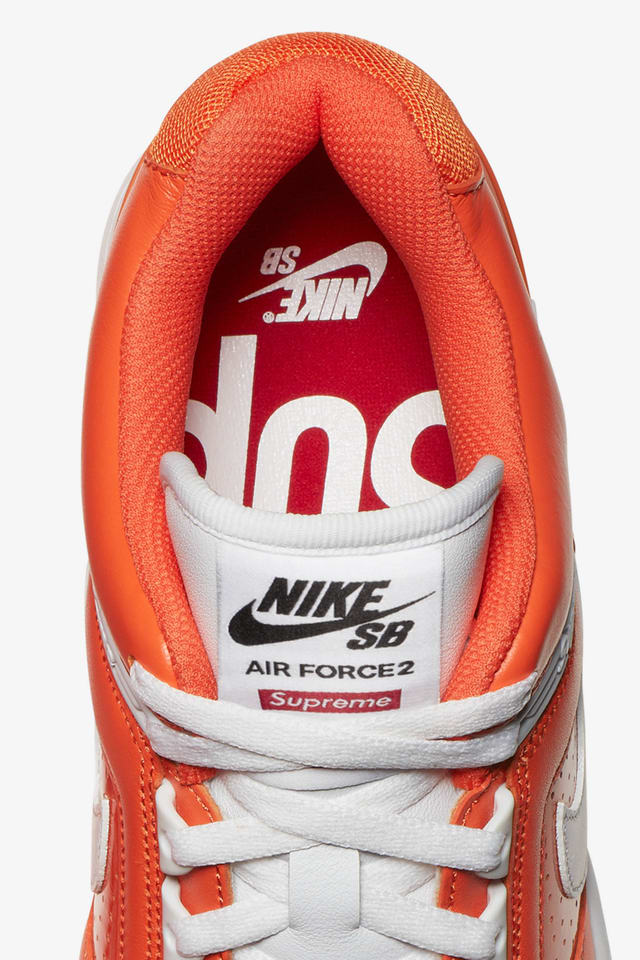 nike air force 2 supreme orange