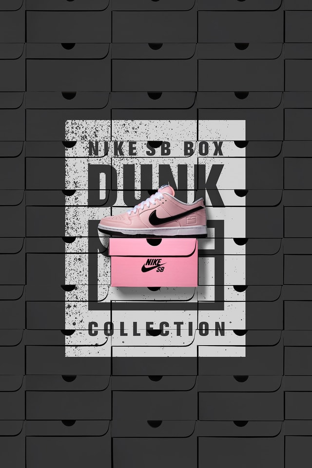 nike sb dunk pink box