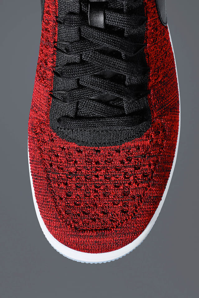 nike air force 1 flyknit university red