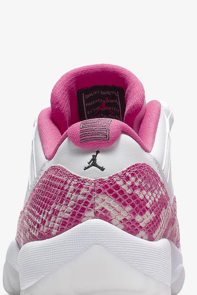 pink and white jordans 11