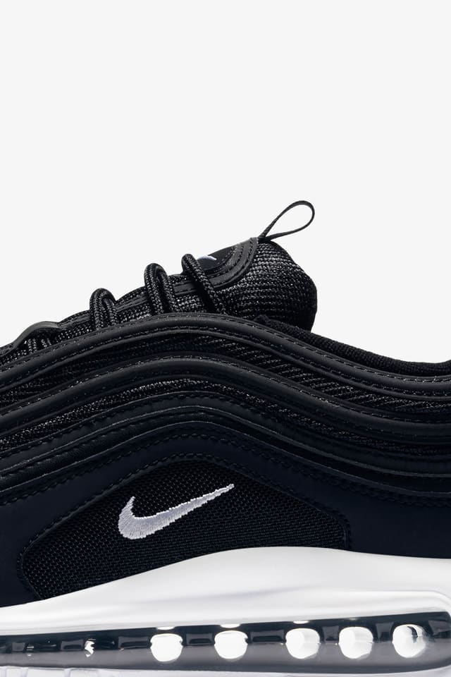 nike air max 97 black and white reflective