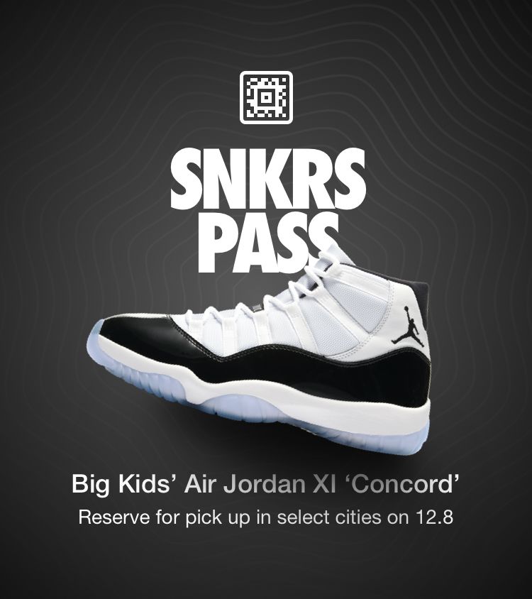 Big Kids' Air Jordan 11 'Concord' SNKRS 
