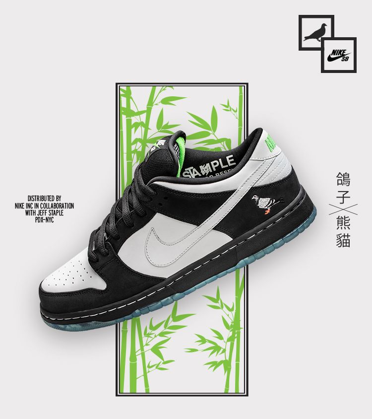 Nike SB Dunk Low Pro 'Panda Pigeon 