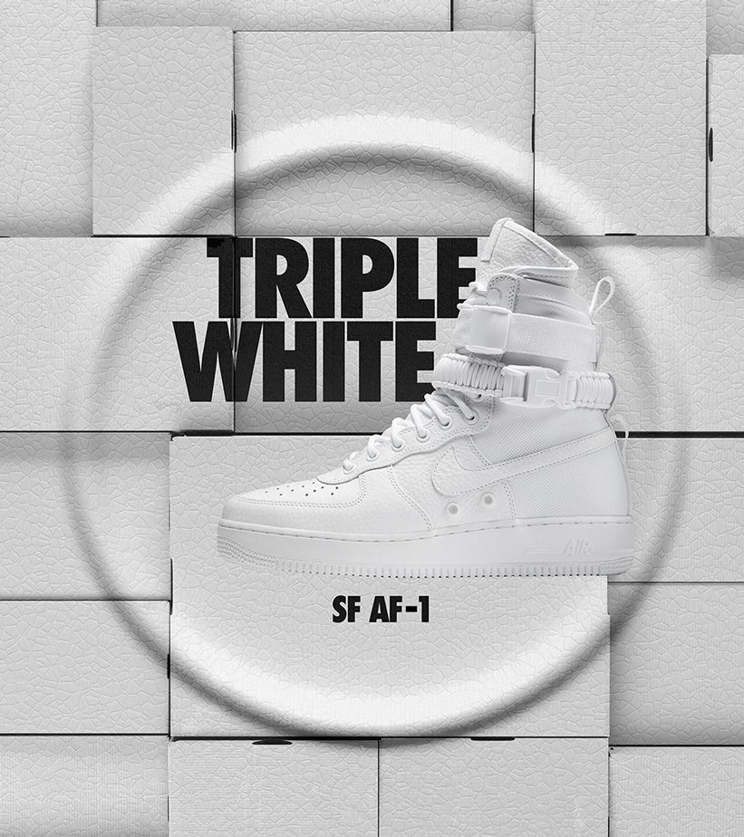 nike special field air force 1 triple white