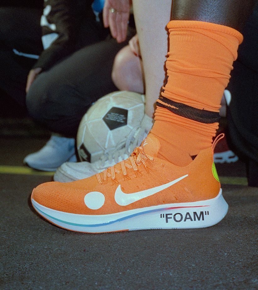 istočno upućuju glavni  Nike Zoom Fly Mercurial Flyknit Off-White 'Total Orange & Volt & White'  Release Date. Nike SNKRS
