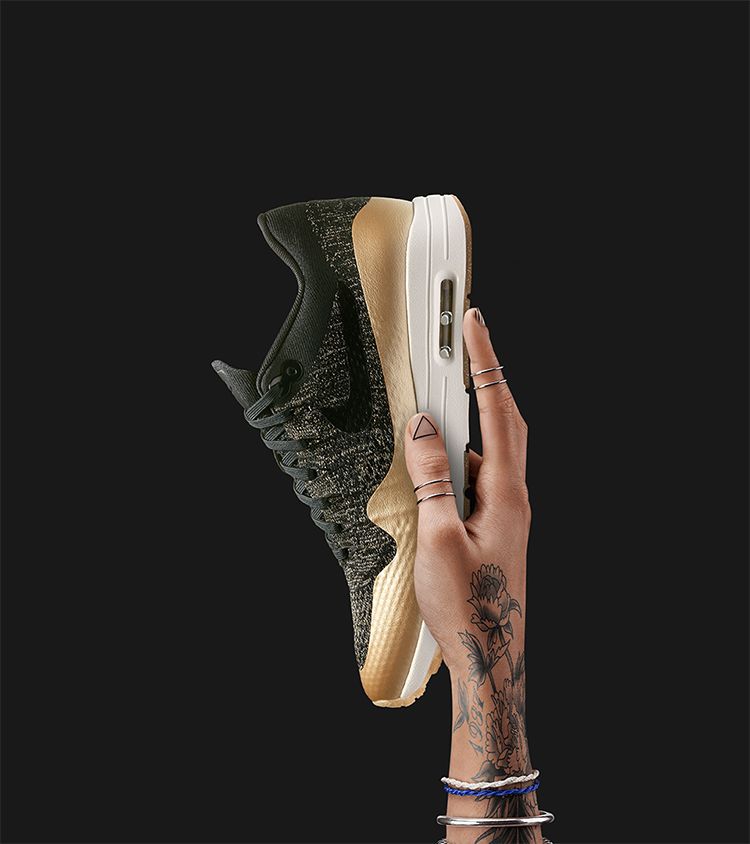 Women's Nike Air Max 1 Ultra 2.0 Flyknit Metallic 'Black Women's Nike Air Max 1 Ultra 2.0 Flyknit Metallic 'Black