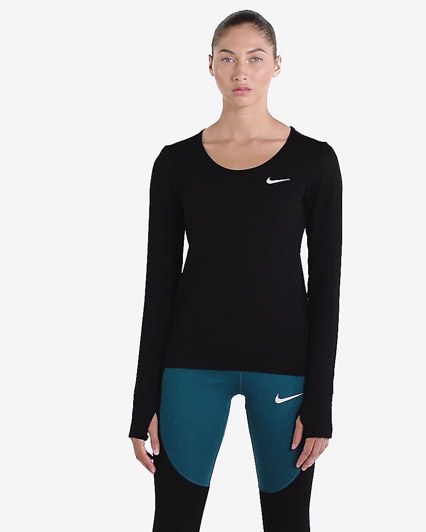 Nike Running – Just Do It Langärmliges, Schwarzes Oberteil Nike Running – Just Do It Langärmliges, Schwarzes Oberteil